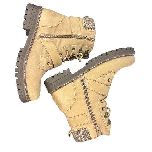 Cliffs by White Mountain Marlee Ankle Boots Top/Side Buckle  Hiking Size 7.5 Tan - Picture 10 of 15